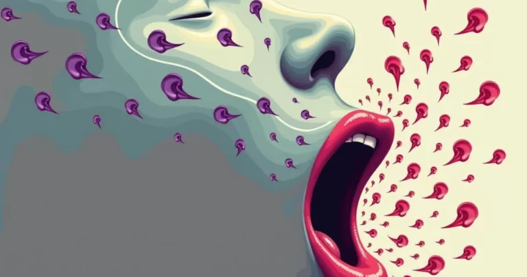 boca em tamanho exagerado criando ruido na comunicação