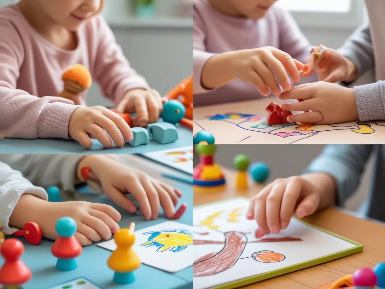 Psicóloga infantil em Joinville atendendo crianças com atividades lúdicas