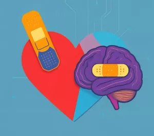 coração sendo reparado pelo cérebro