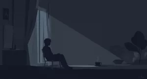 pessoa sentindo tristeza no domingo a noite