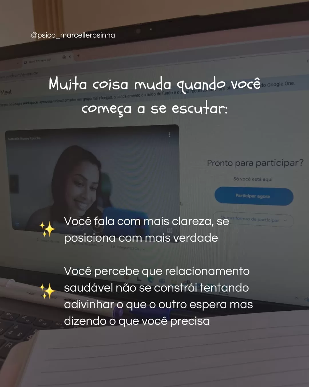 Slide 3 — muita coisa muda quando você começa a se escutar
