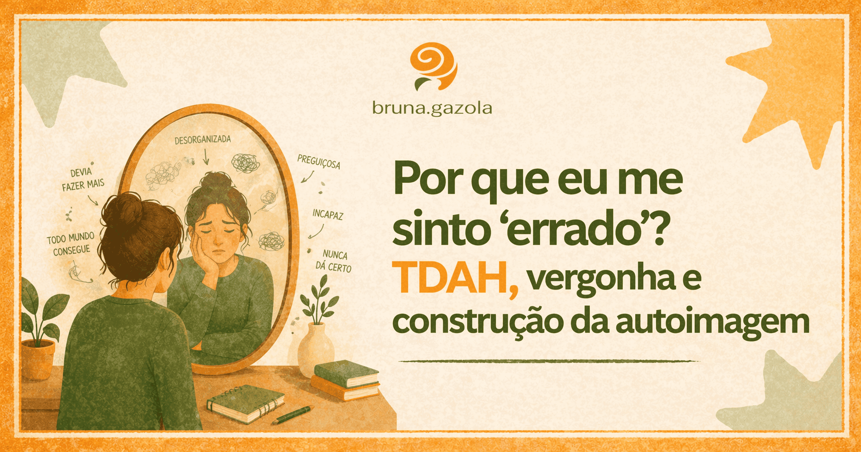 imagem ilustrativa simbolizando uma pessoa com vergonha pelo Tdah