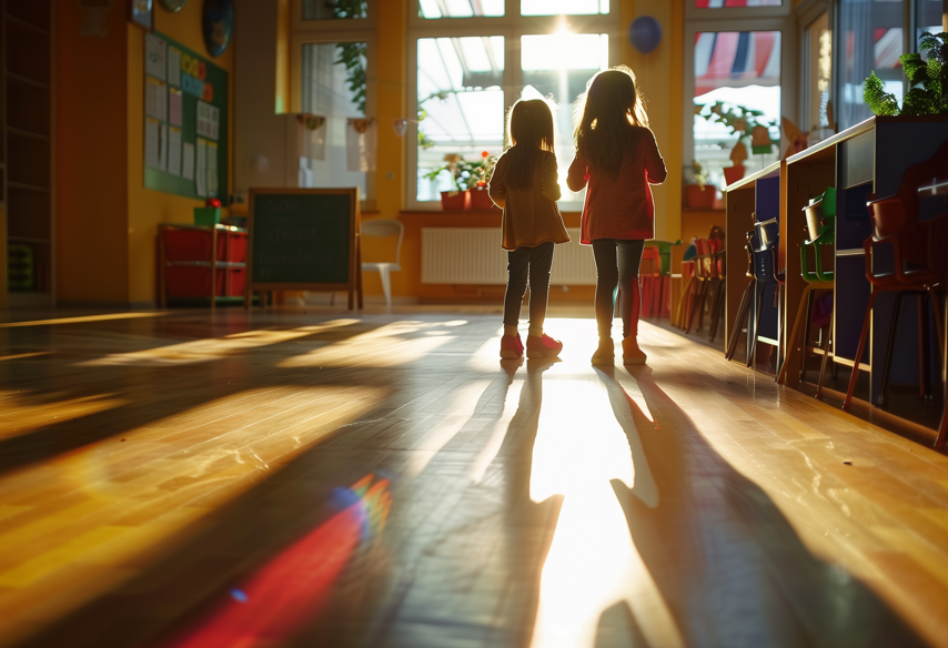 duas crianças em funco em sombras representando acolhimento de crianças e adolescentes na gestalt terapia