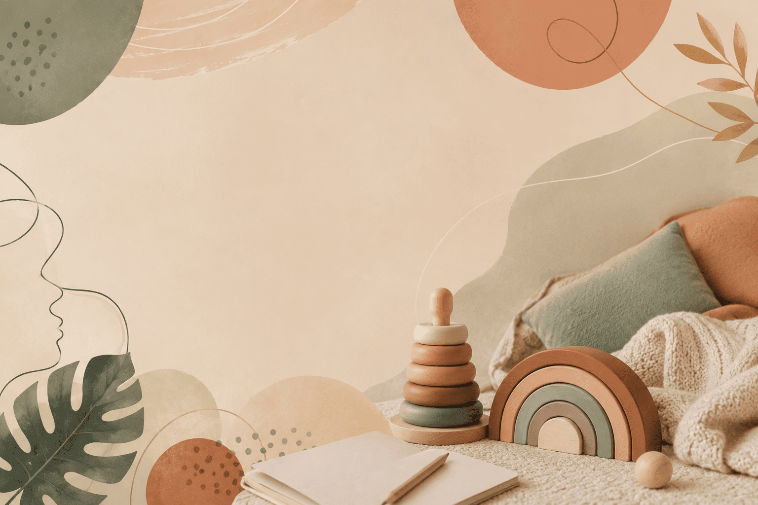 mesa com brinquedos simbolizando o brincar para a análise infantil
